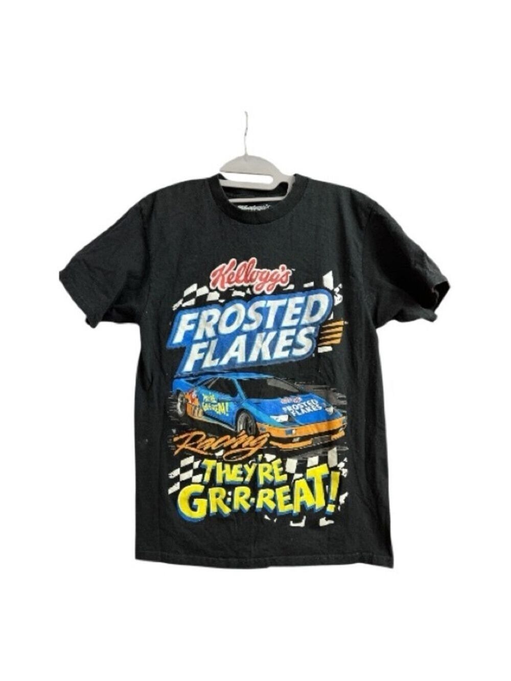 Kellogg’s Frosted Flakes 100% Cotton Black Retro Graphic Print T - Picture 2 of 7